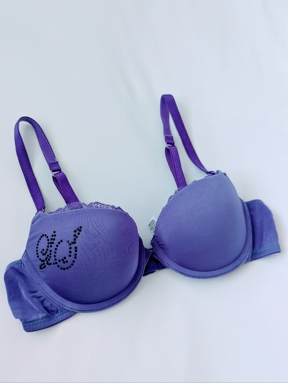 La Senza Purple Push-Up Bra with Decorative Accent - Picture 3 of 7